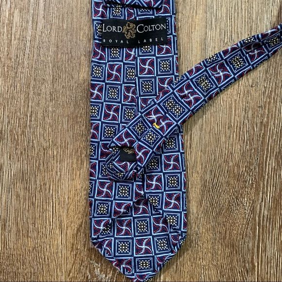 Lord Colton Royal Label Silk Necktie Handmade - Picture 5 of 6